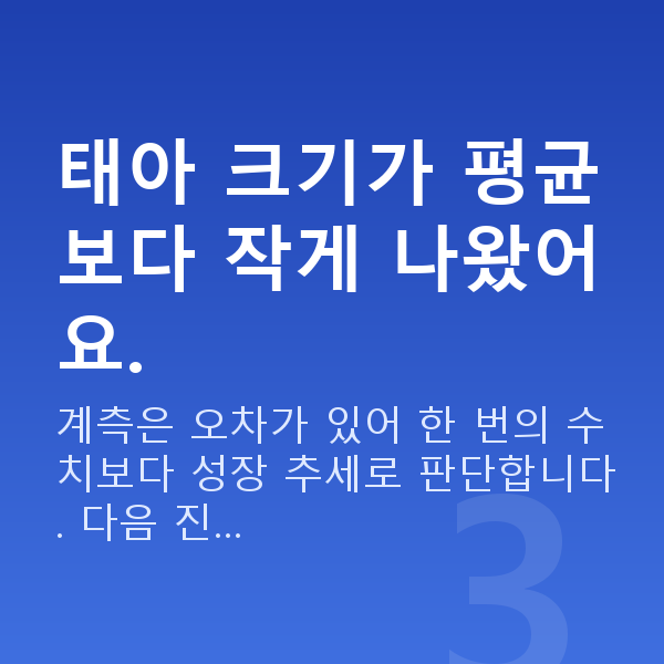 임신 16주차 초음파 태아 크기가 평균보다 작게 나왔어요.