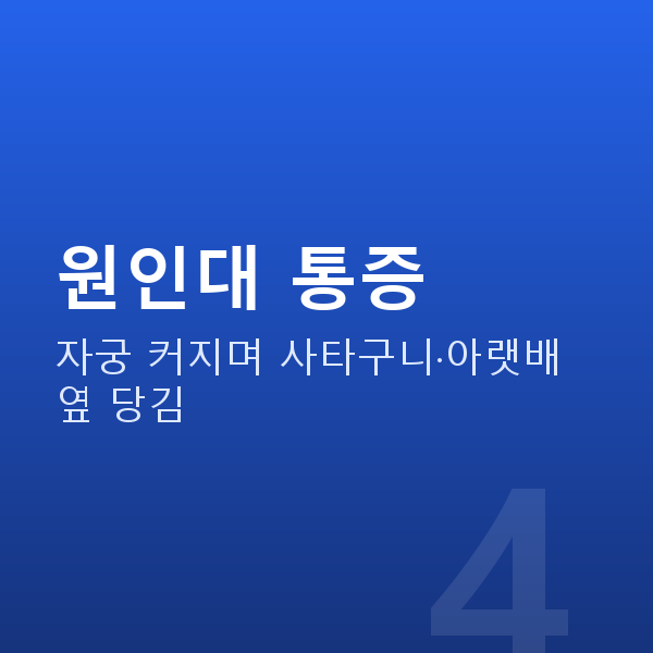 임신 17주차 원인대 통증