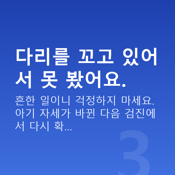 임신 17주차 성별 다리를 꼬고 있어서 못 봤어요.