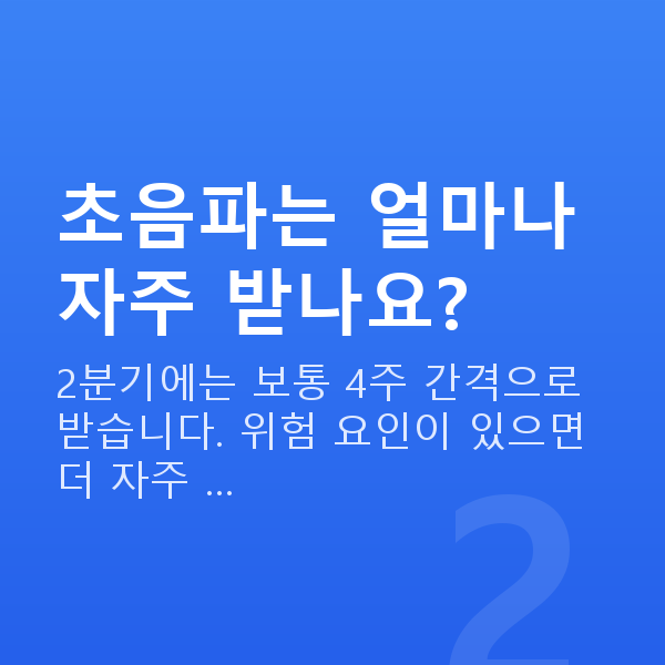 임신 17주차 초음파 초음파는 얼마나 자주 받나요?
