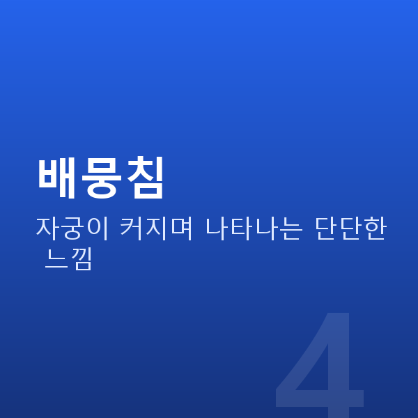 임신 20주차 배뭉침