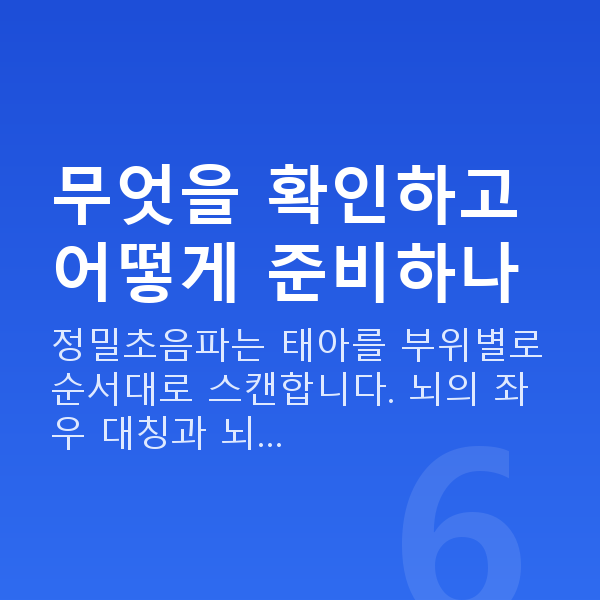임신 20주차 정밀초음파 무엇을 확인하고 어떻게 준비하나