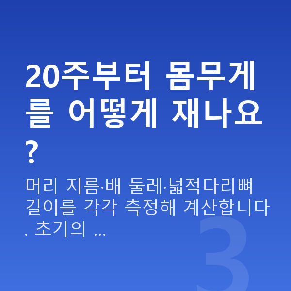 임신 20주차 태아몸무게 20주부터 몸무게를 어떻게 재나요?
