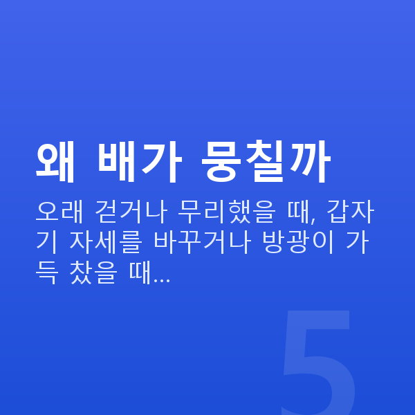 임신 21주차 배뭉침 왜 배가 뭉칠까