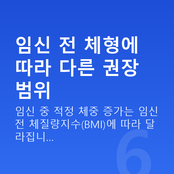 임신 22주차 몸무게 임신 전 체형에 따라 다른 권장 범위