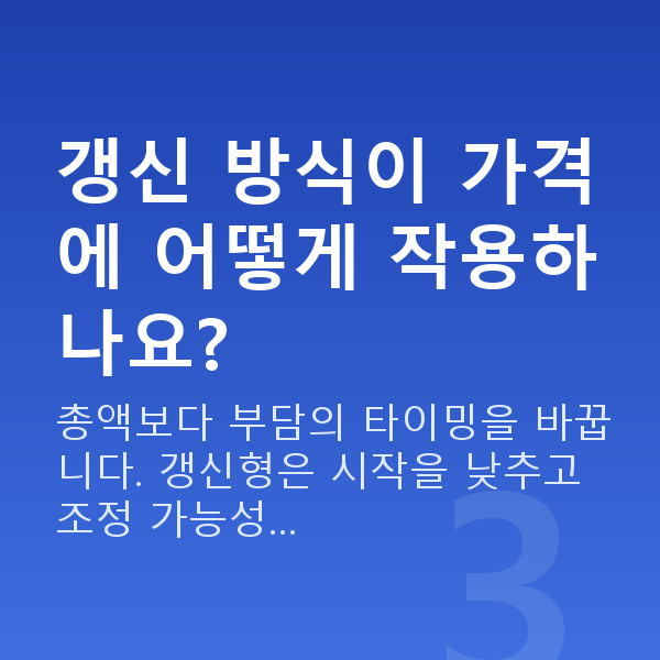 태아보험 가격 결정 요인 갱신 방식이 가격에 어떻게 작용하나요?